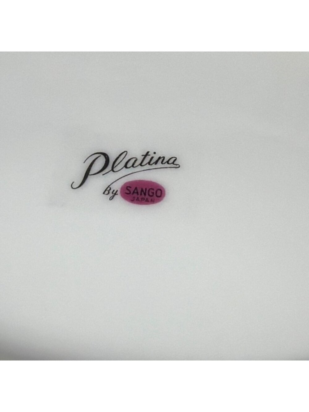 China Oval Serving Bowl Sango Platina 11" Dish Platinum Trim Japan 50s Vintage - Picture 2 of 12
